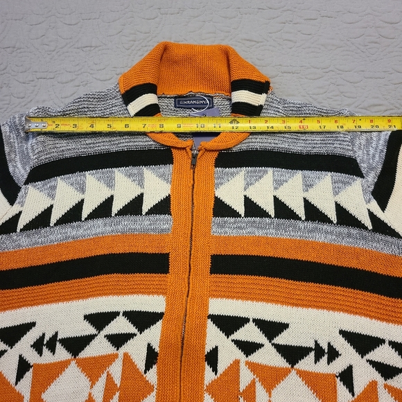 Aztec Zip Sweater Cardigan Medium - Picture 15 of 15